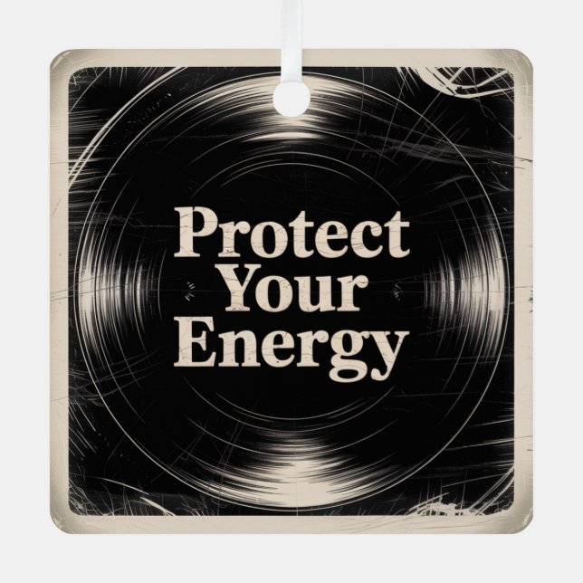 Protect Your Energy Metal Tree Decoration (Front)