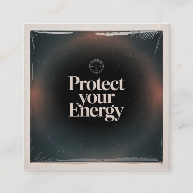 Protect Your Energy Square Business Card (Front)