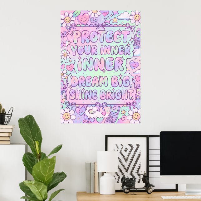Protect Your Inner Peace Quote Poster (Home Office)