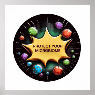 Protect Your Microbiome Probiotics For Gut Health Poster