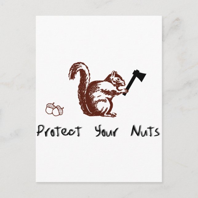 Protect Your Nuts Postcard (Front)