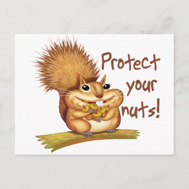 Protect Your Nuts Postcard (Front)