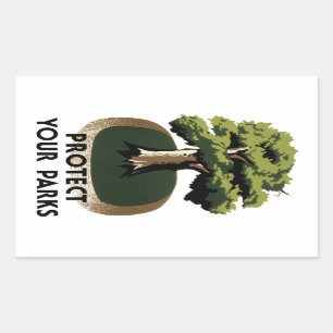 Protect Your Parks Rectangular Sticker