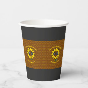 Protect Your Peace راحة بالك أهم Sunflower Paper Cups