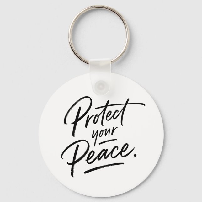 Protect Your Peace Aesthetic Keychain (Front)