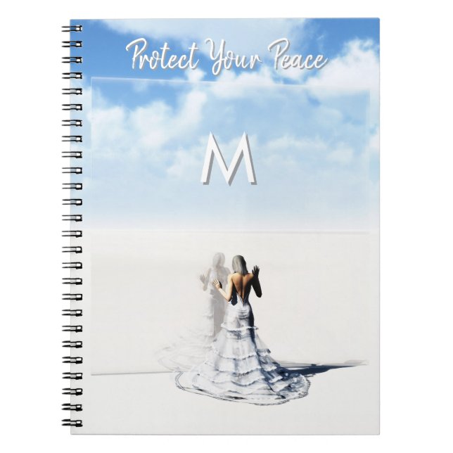 Protect Your Peace. Pretty female Notebook (Front)