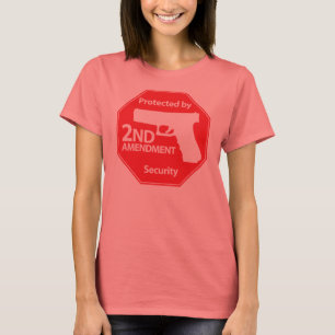 Protected by 2nd Amendment - Red T-Shirt