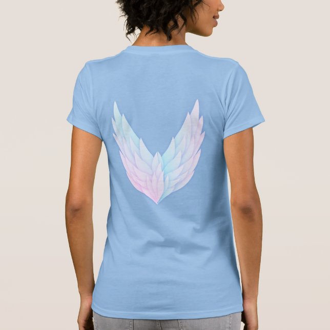 Protected by angels women's T-Shirt (Back)