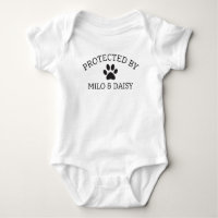 Protected By Dog , Best Friend Dog Shirt, Baby Sho