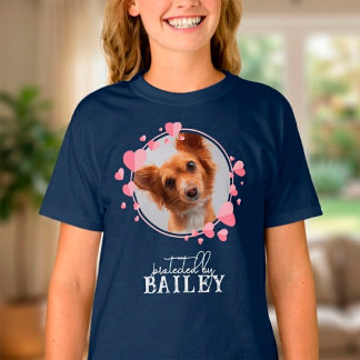 Protected by Dog Personalised Photo T-Shirt