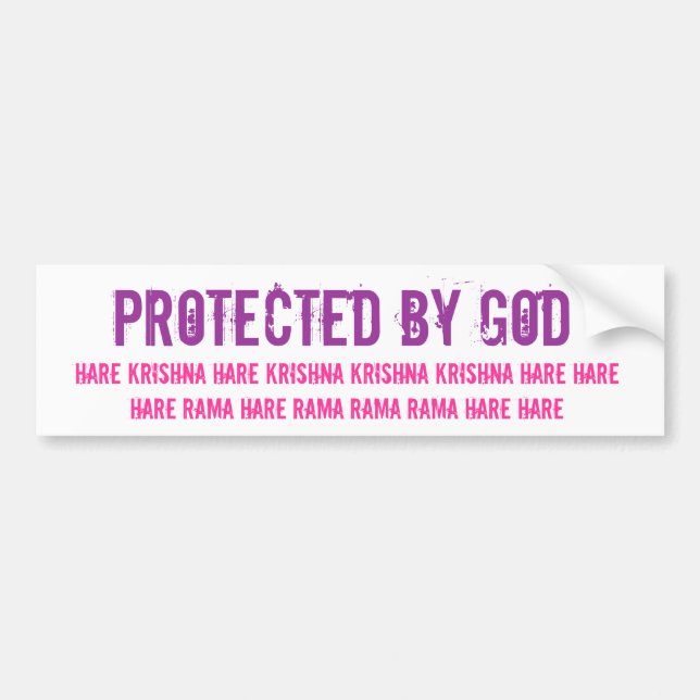 Protected by God Bumper Sticker (Front)
