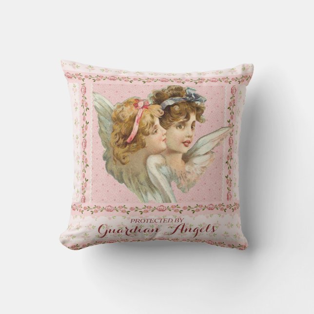 Protected by Guardian Angels Cushion (Front)
