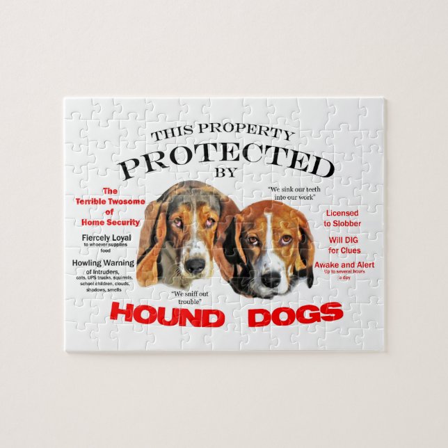 Protected by Hound Dogs Jigsaw Puzzle (Horizontal)