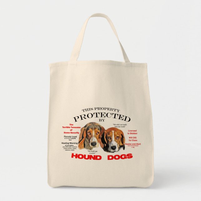 Protected by Hound Dogs Tote Bag (Front)