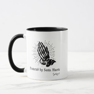 Protected by Santa Muerte Personalised Name Mug