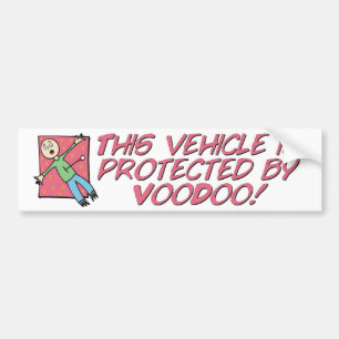 Protected By Voodoo Bumper Sticker