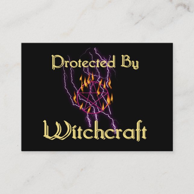 Protected By Witchcraft Business Card (Front)