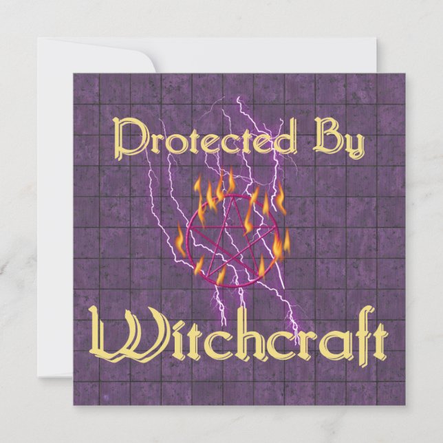 Protected By Witchcraft Invitation (Front)