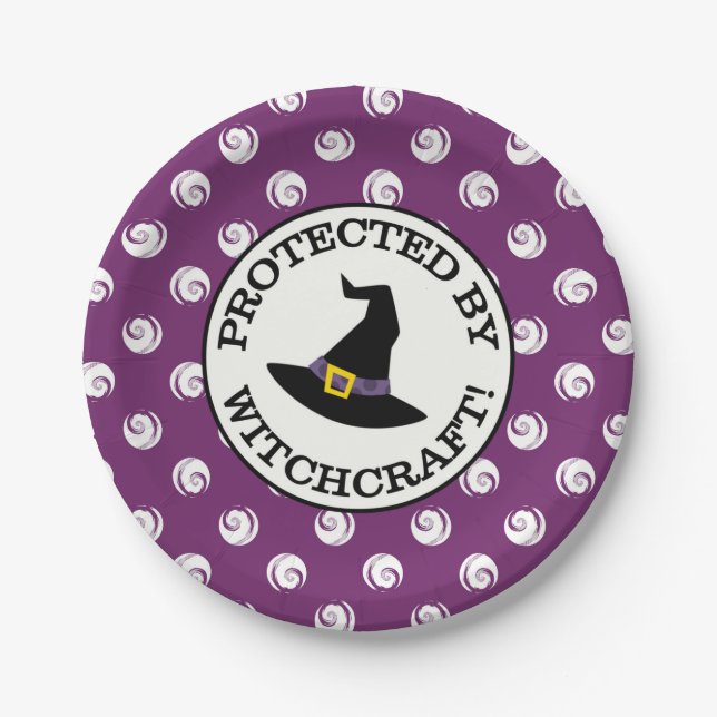 PROTECTED BY WITCHCRAFT! PAPER PLATE (Front)