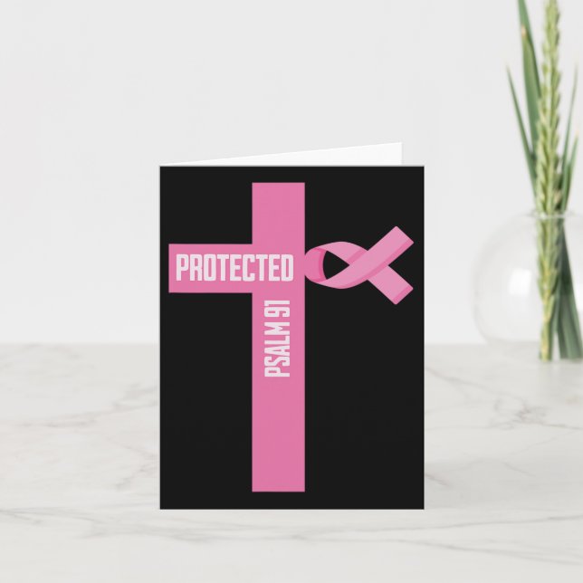 Protected Psalm 91 Christian 91st Psalm Bible Brea Card (Front)