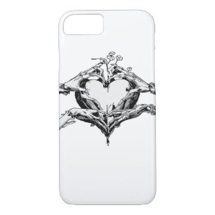Protecting A Heart Skeleton Hand Heart Classic Case-Mate iPhone Case