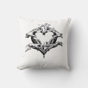Protecting A Heart Skeleton Hand Heart Classic Cushion