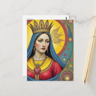 Protection From Evil Sacred Heart Of Mary Postcard