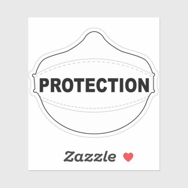 Protection mask vinyl sticker (Sheet)