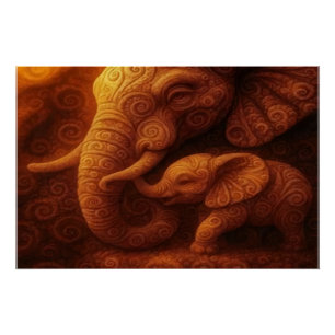 Protective Elephant Poster