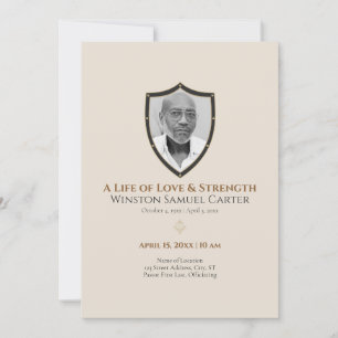 Protective Shield Inspired 6 Photo Memorial Invitation