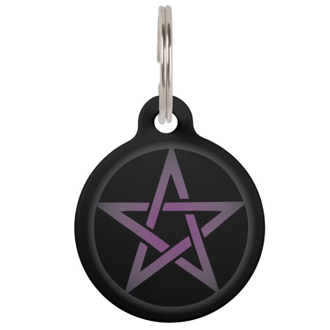 Protective Witches Pentacle Pet Tag (Front)