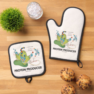 Protein Producer Biology Protein Synthesis Humour Oven Mitt & Pot Holder Set