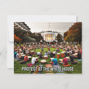 Protest at the White House - drum circle Postcard