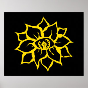 protest fist eye of the flower poster