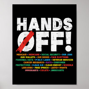 Protest Hands Off Medicare Social Security Resist  Poster