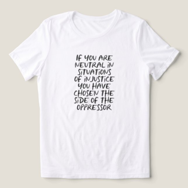 Protest Injustice Political Fashion Statement Tri-Blend Shirt (Design Front)