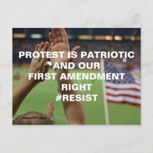Protest is Patriotic First Amendment Resistance Postcard