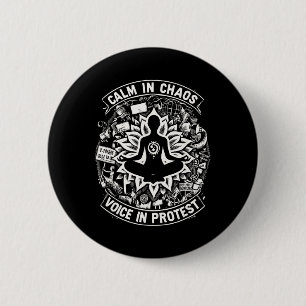 Protest Lotus Flower Yoga Namaste Zen Yoga Lover A 6 Cm Round Badge