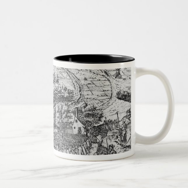 Protestants meeting in the open around Antwerp Two-Tone Coffee Mug (Right)