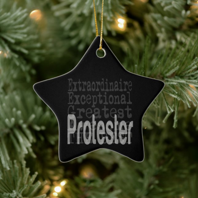 Protester Extraordinaire Ceramic Tree Decoration (Tree)