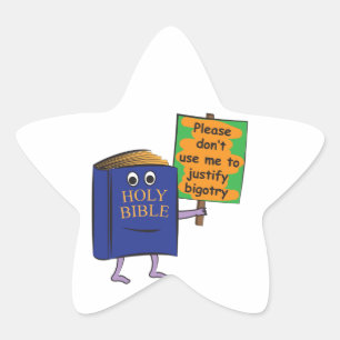 Protesting Bible Star Sticker