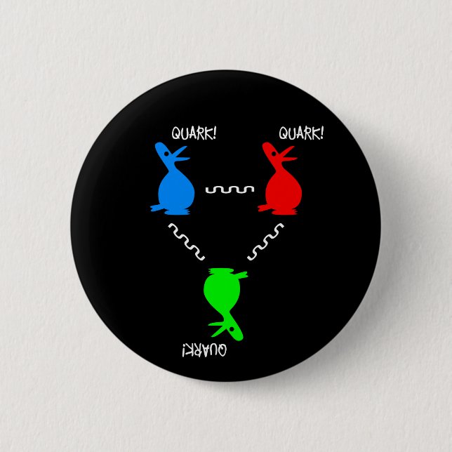 Proton Quark Duck 6 Cm Round Badge (Front)