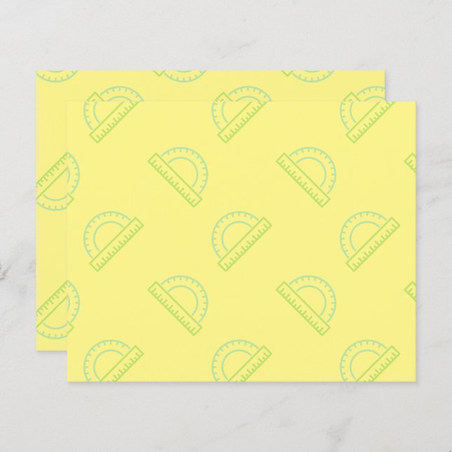 Protractor Math Pattern Post-it Notes (Front/Back)