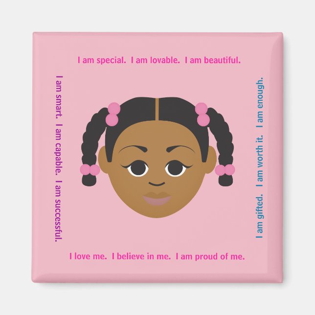 #Proud2BNaturalMe #Affirmations Locker Magnet (Front)