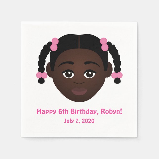#Proud2BNaturalMe Choose-My-Complexion Birthday Napkin (Front)