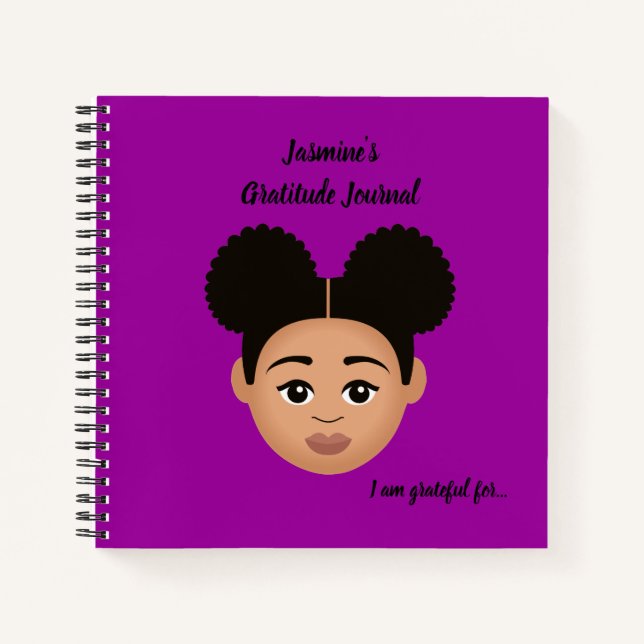 #Proud2BNaturalMe Personalised Gratitude Journals (Front)