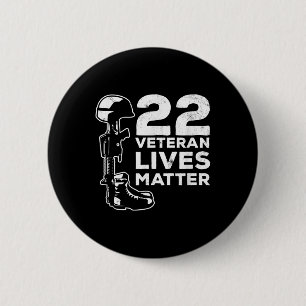 Proud 22 Veteran Lives Suicide Awareness  6 Cm Round Badge
