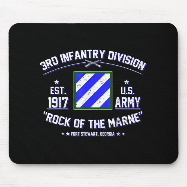 Proud 3rd Infantry Division Rock Of Marne Us Veter Mouse Pad (Front)