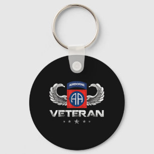 Proud 82nd Airborne Division Paratrooper Veteran Key Ring