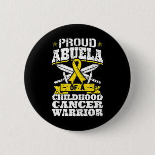 Proud Abuela Of A Childhood Cancer Warrior Awarene 6 Cm Round Badge